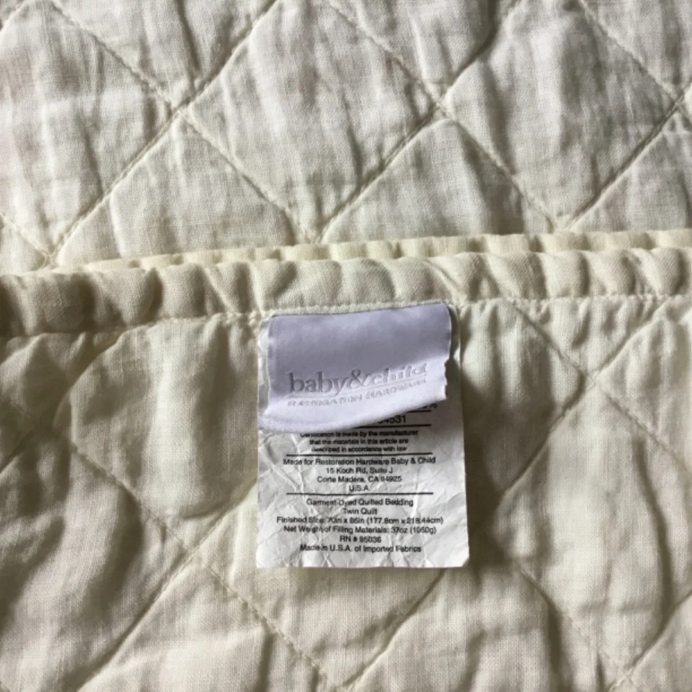 Restoration hardware twin linen quilt